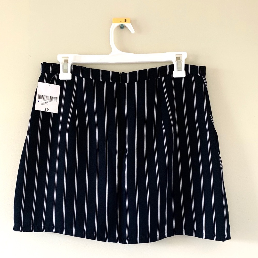 Navy and White Striped Skirt - Picture 3 of 7